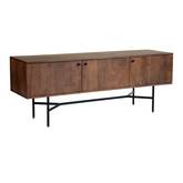 Beck 58" TV Stand Media Cabinet in Acacia Wood & Metal