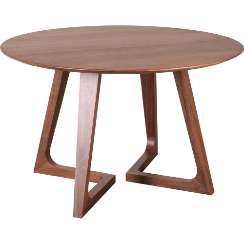 Godenza Round Dining Table in Solid Walnut