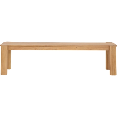 Tempo Outdoor Dining Bench in Natural Teak