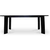 Delta 84" Oval Outdoor Dining Table in Black Finish Teak