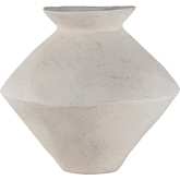 Raja 15"H Decorative Vessel in White Ecomix