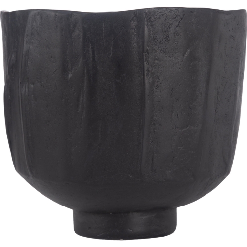 Tross Decorative Vessel in Black Ecomix