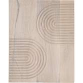 Passages Carved Wood Wall Art in White Washed Wood