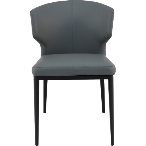 Delaney Dining Chair in Grey Leatherette (Set of 2)