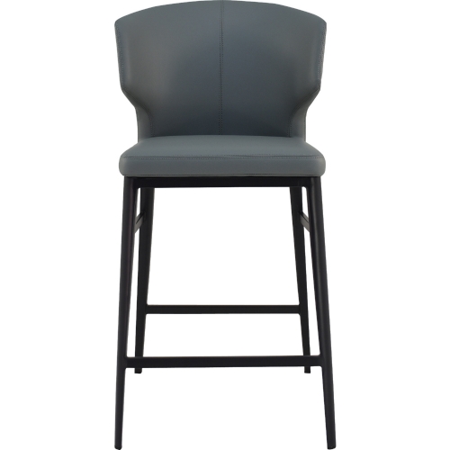 Delaney Counter Stool in Grey Leatherette