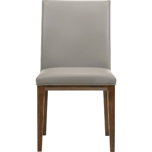 Frankie Dining Chair in Grey Top Grain Leather (Set of 2)