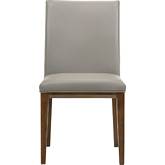 Frankie Dining Chair in Grey Top Grain Leather (Set of 2)