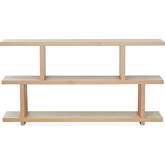 Miri 33"H Bookcase Shelving in White Wash Oak Veneer