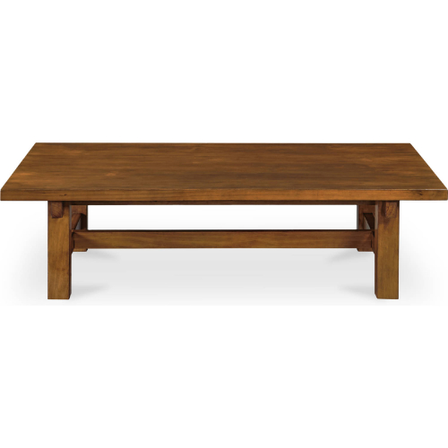 Mikoshi Coffee Table in Vintage Brown Pine Wood