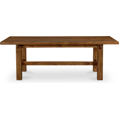 Mikoshi 88" Dining Table in Vintage Brown Pine Wood