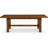 Mikoshi 88" Dining Table in Vintage Brown Pine Wood