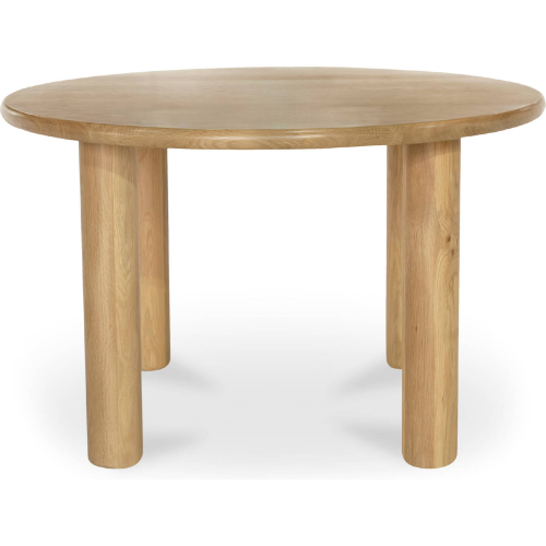 Milo Round Dining Table in Natural Finish Oak Wood