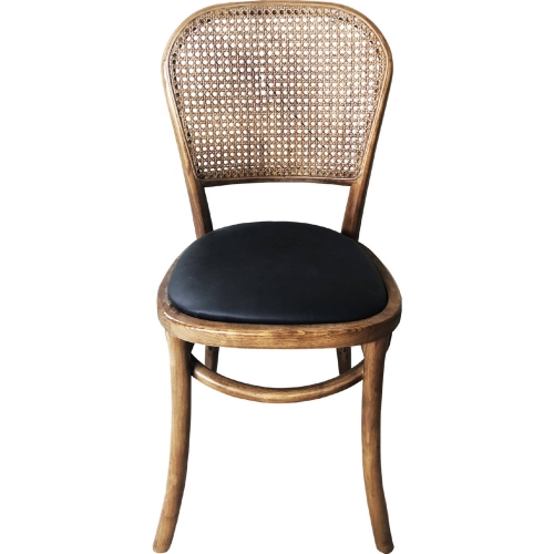 Bedford Dining Chair in Rattan & Leatherette (Set of 2)