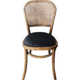 Bedford Dining Chair in Rattan & Leatherette (Set of 2)