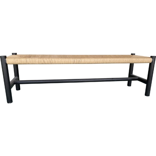 Hawthorn 60" Bench in Fiber Rope & Black