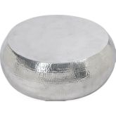 Tabla Coffee Table in Silver Aluminum