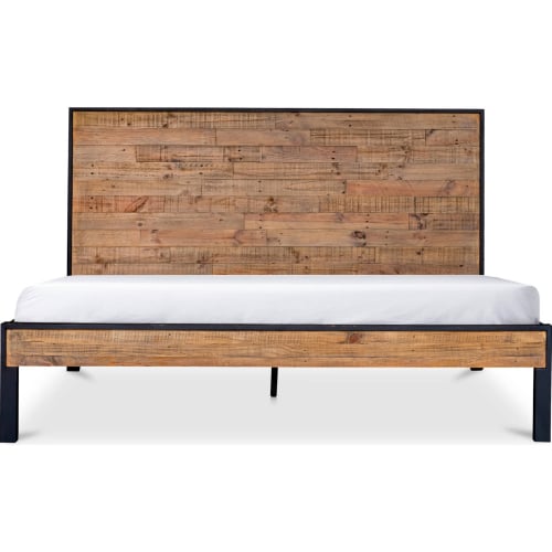 Nova King Bed in in Reclaimed & Black Pine