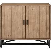 Sierra 2 Door Cabinet in Natural Finish Pine, Reclaimed Pine & Steel