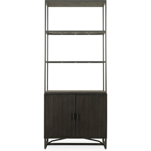 Sierra Bookcase in Black Reclaimed Pine Wood & Metal