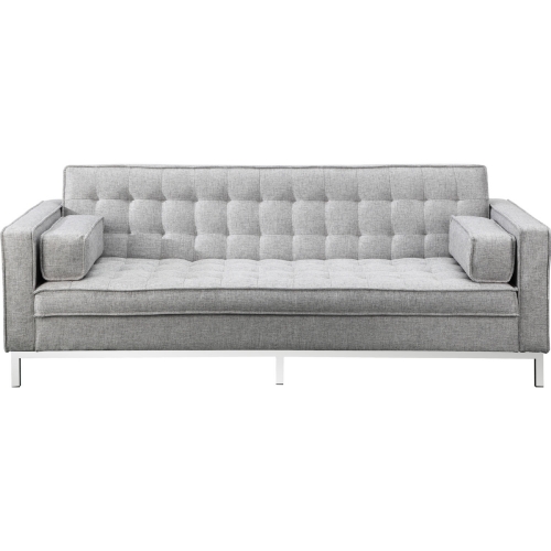 Covella Sofa Bed in Tufted Light Grey Fabric