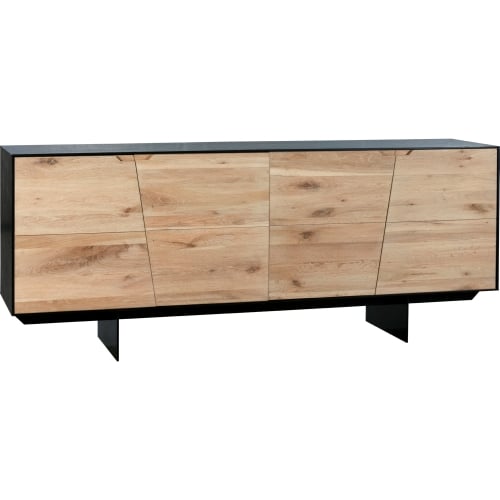 Instinct Sideboard in Oak w/ White Wax Finish & Black Lacquer Frame