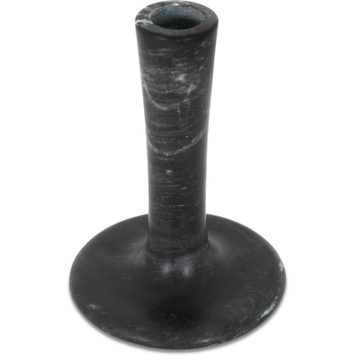 East 5.5"H Candle Holder in Black Veined Marble