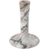 East 5.5"H Candle Holder in Brown Torrent Marble