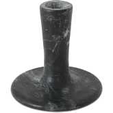 East 4"H Candle Holder in Black Veined Marble