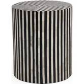 Chameau Side Table in Black & White