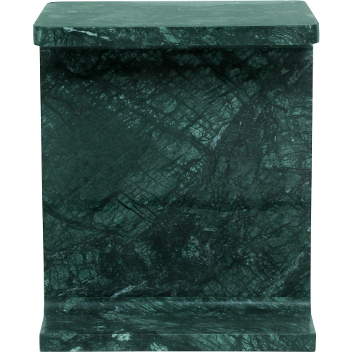 Tullia Outdoor Side Table in Semi Gloss Forest Green Marble