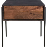 Tobin Side Table in Solid Mango Wood & Iron