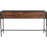 Tobin Console Table in Solid Mango Wood & Iron