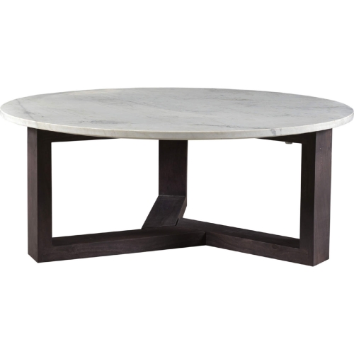 Jinxx Coffee Table in Off White & Grey Marble & Grey Wood