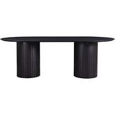 Povera 86" Dining Table in Black Acacia Wood