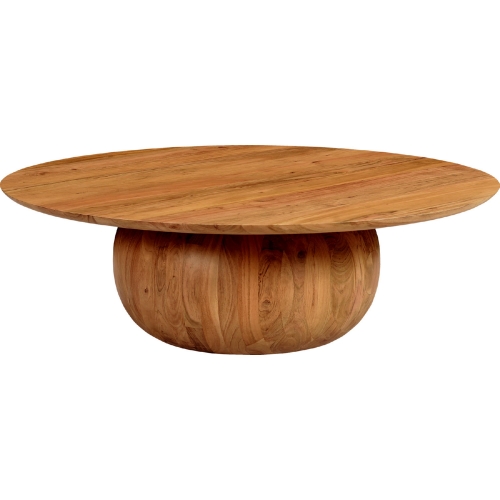 Bradbury 42" Round Coffee Table in Natural Finish Acacia Wood