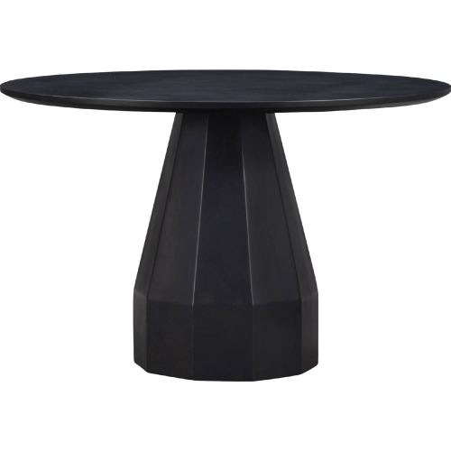 Templo Outdoor 47" Dining Table in Black Concrete & Steel