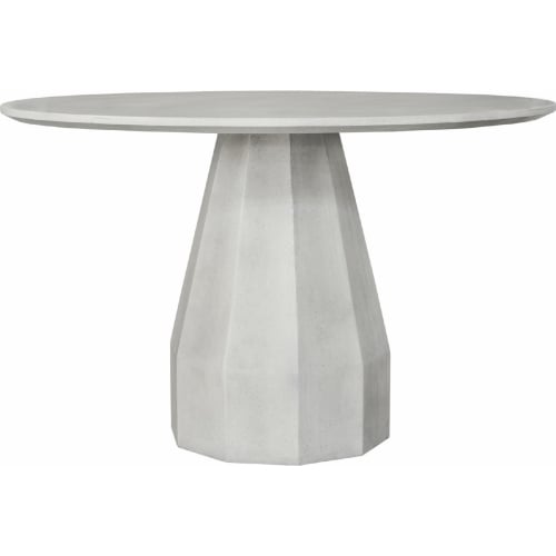 Templo 47" Outdoor Dining Table in White Distressed Concrete