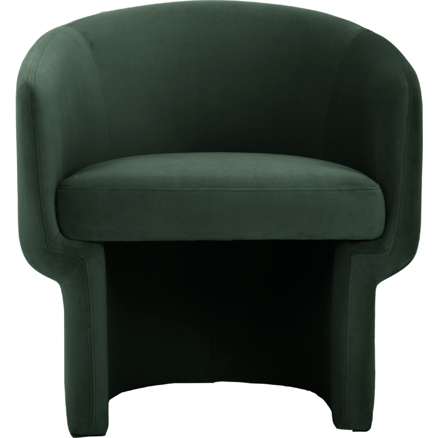 dark green velvet accent chair