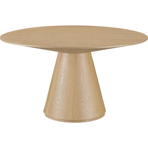 Otago 47" Round Dining Table in Natural Finish Oak Veneer