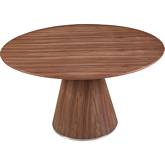 Otago 54" Round Dining Table in Semi Gloss Walnut