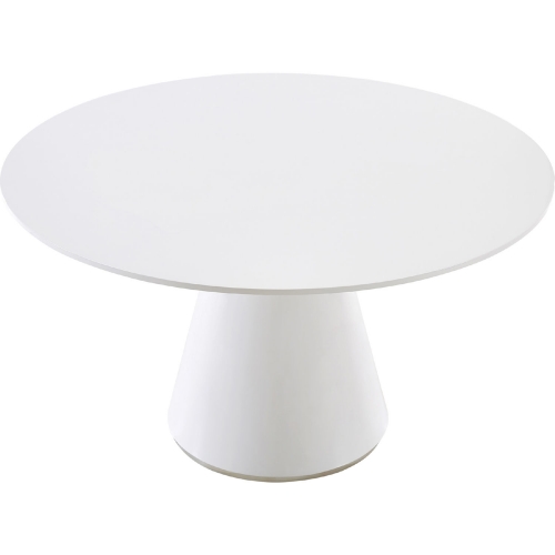 Otago 54" Round Dining Table in High Gloss White