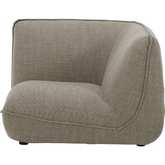 Zeppelin Corner Chair Modular Sectional Unit in Speckled Pumice Fabric