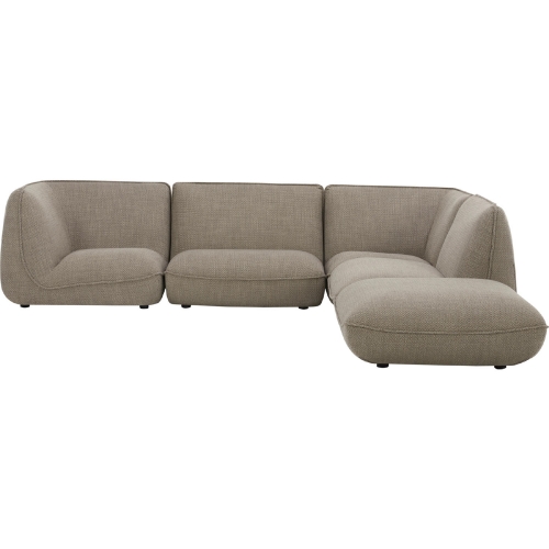 Zeppelin Lounge Modular Sectional Sofa in Speckled Pumice Fabric