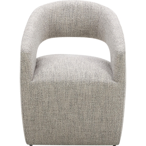 Barrow Castered Dining Chair in Grey Performance Fabric