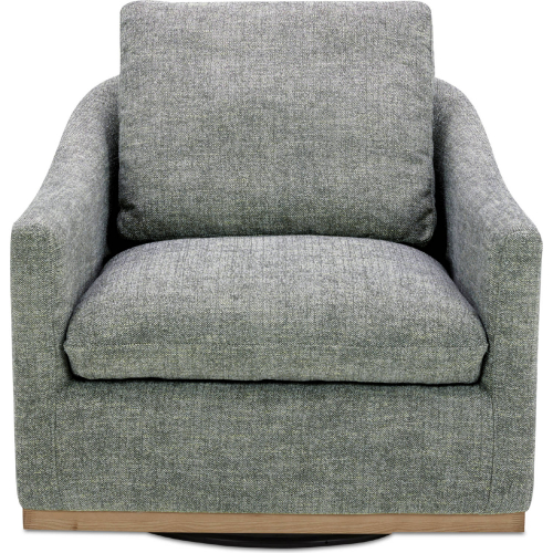 Linden Swivel Accent Chair in Slated Moss Fabric