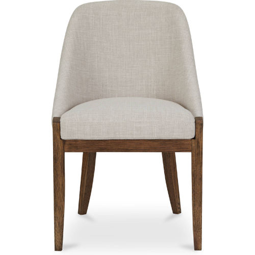 Edward Dining Chair in Heather Beige Fabric & Wood