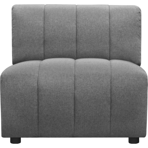 Lyric Slipper Chair Sectional Sofa Unit in Grey Fabric