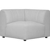 Lyric Corner Arm Chair Sectional Sofa Unit in Beige Fabric