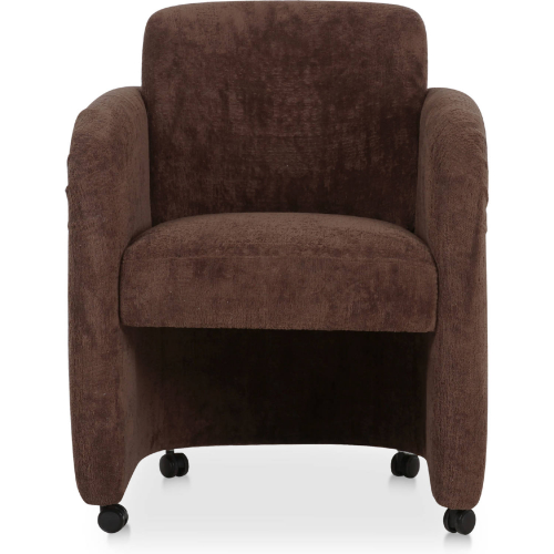 Mesto Rolling Dining Chair in in Dark Brown