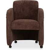 Mesto Rolling Dining Chair in in Dark Brown